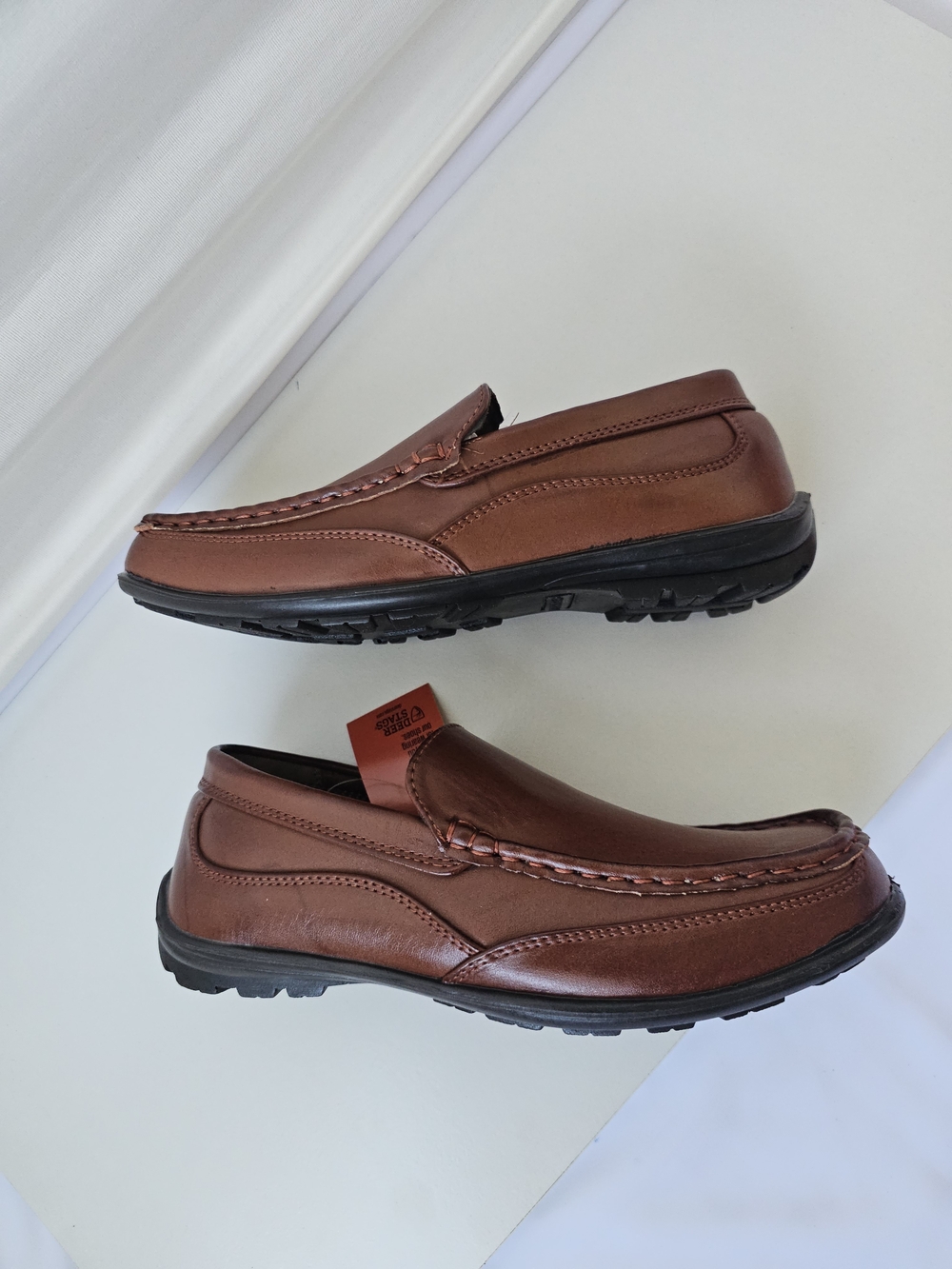 Deer Stags Kids Booster Slip-On Loafers - Dark Luggage Brown, Size 4M - Picture 10 of 16